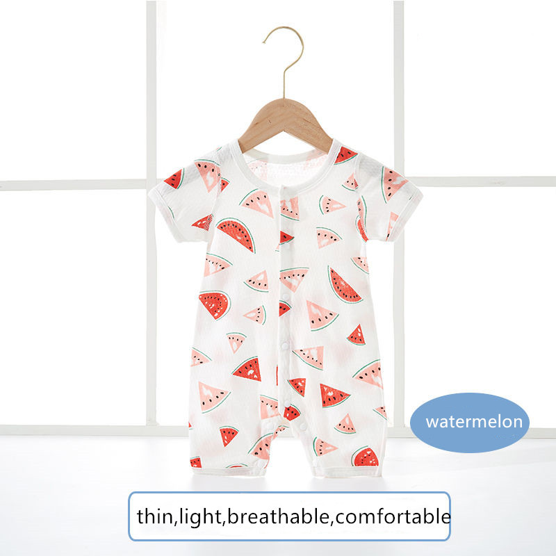 Áo liền quần tay ngắn in họa tiết xinh xắn cho trẻ em