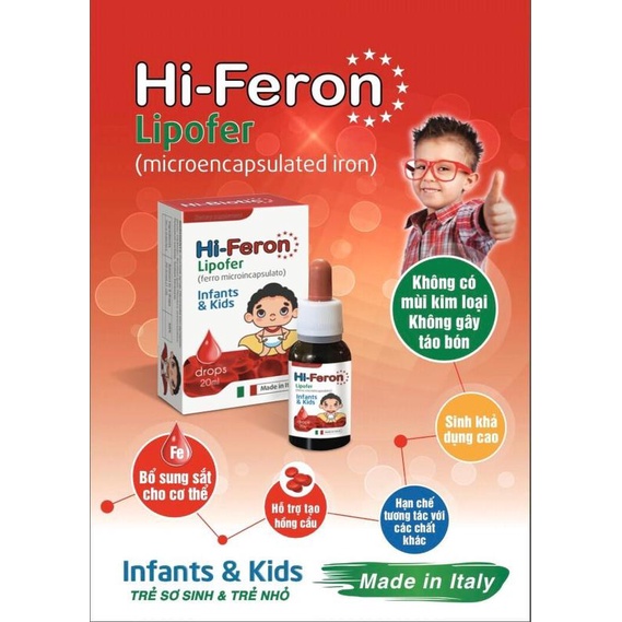 [NHẬP KHẨU CHÍNH HÃNG]- SIRO SẮT HI FERON NHỎ GIỌT