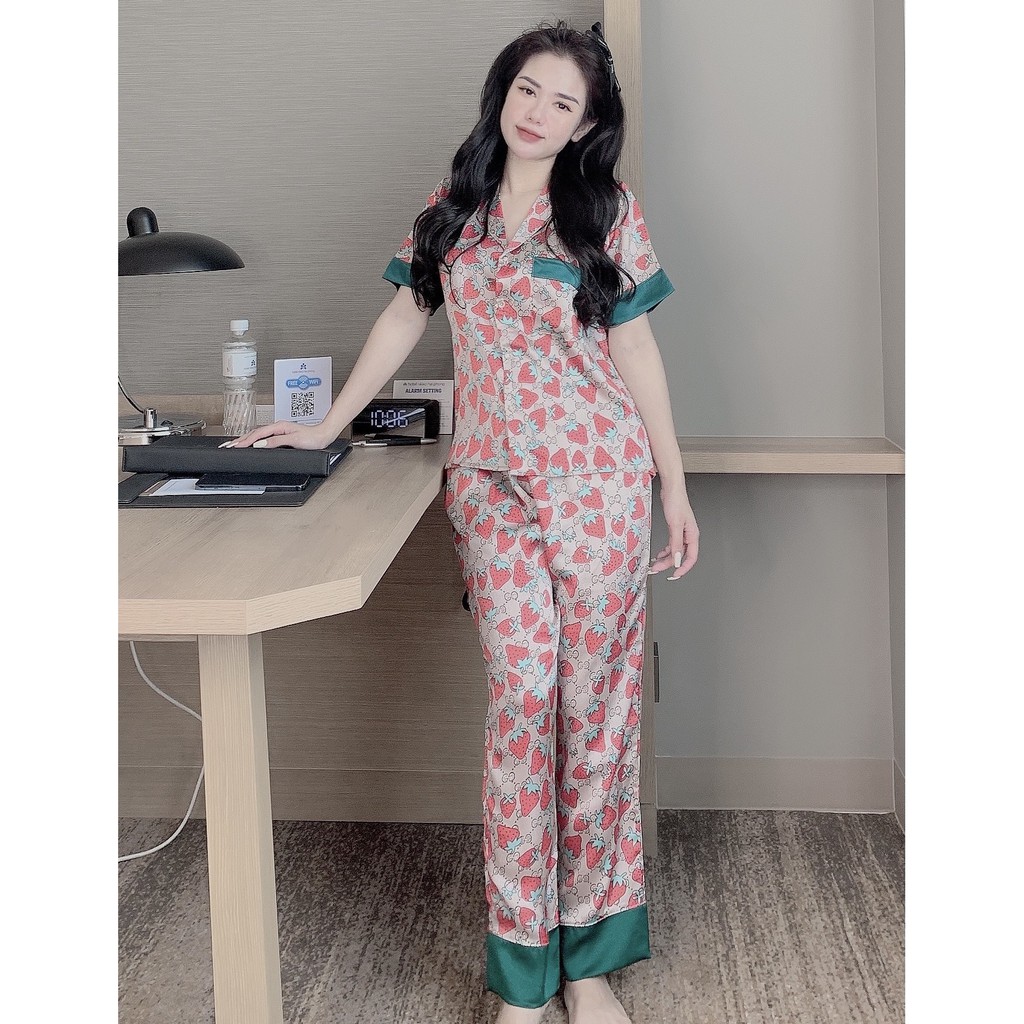 [Siêu Hot] Bộ đồ Pijama lụa💖Bộ lụa thiết kế Cộc Dài Họa tiết chất liệu mát lịm[HÀNG ĐẸP CHUẨN] [ẢNH THẬT +VIDEO]