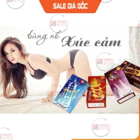 Bao Cao Su SUPER GOLD Cao Cấp Có Gân Gai Lớn, Hộp 2Cái. Bcs Gai Gân Kéo Dài Thời Gian Quan Hệ, Đem Cực Khoái Cho Cả 2.