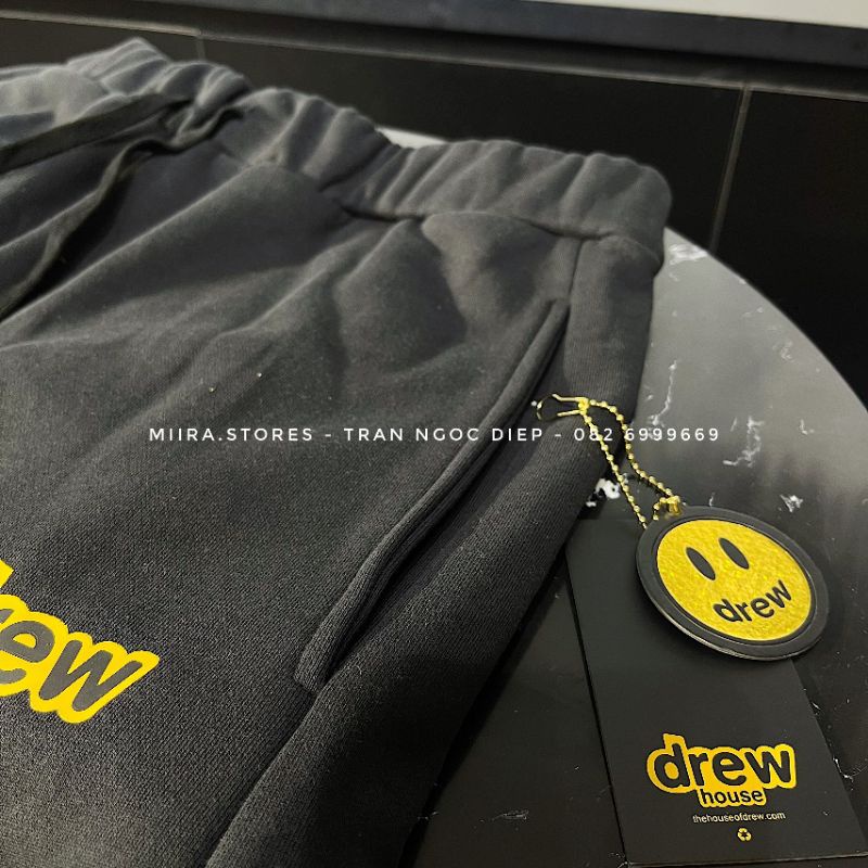 SECRET SWEAT PANTS DESCRIPTION - Quần nỉ jogger in chữ Drew - Drew House BEST QUALITY