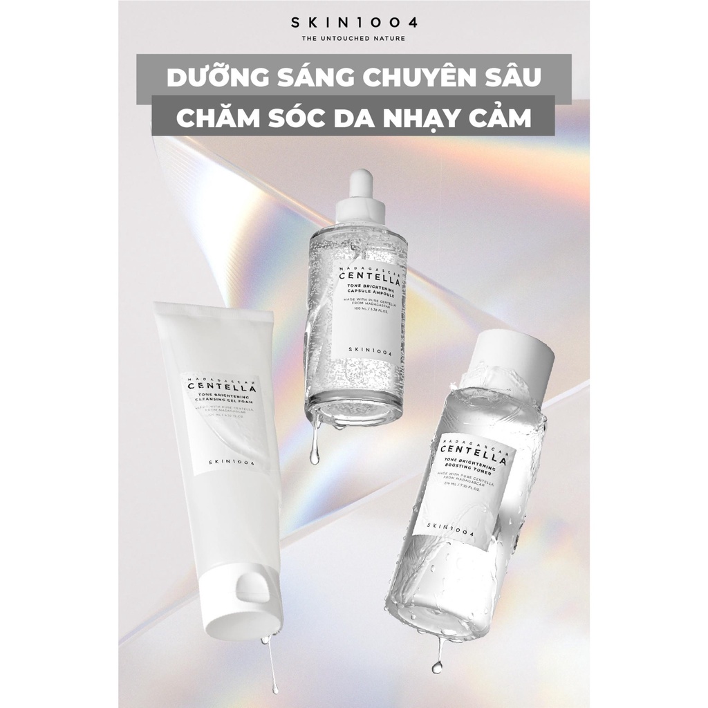 Sữa Rửa Mặt Skin1004 Madagascar Centella Tone Brightening Cleansing Gel Foam (Trắng) 125ml