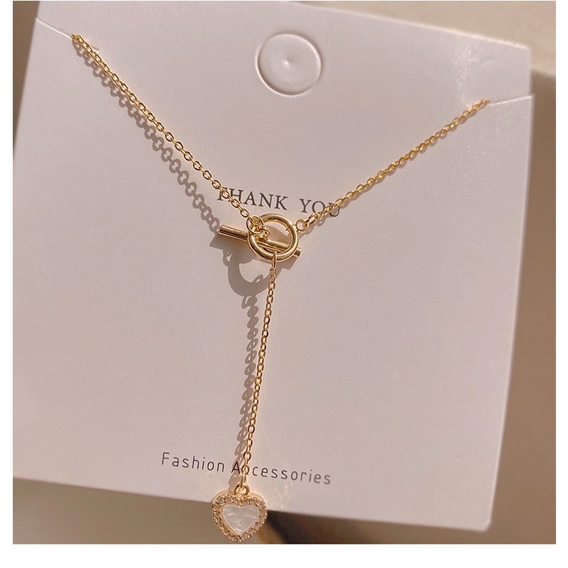 Dây chuyền thép titan mặt hình trái tim thiết kế mới 2022 phong cách đơn giản