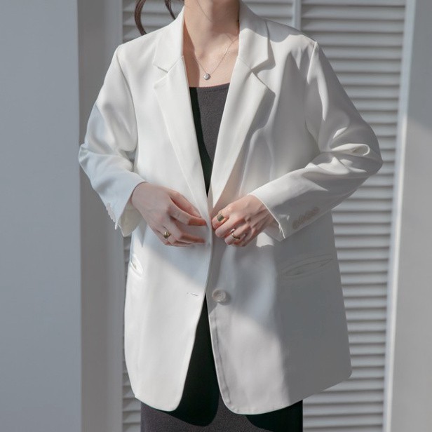 Áo blazer nâu tây 1 lơp phong cách Hàn quốc- Áo vest ,áo blazer nữ vải trượt vạt bầu dáng rộng,hàng xuất khẩu