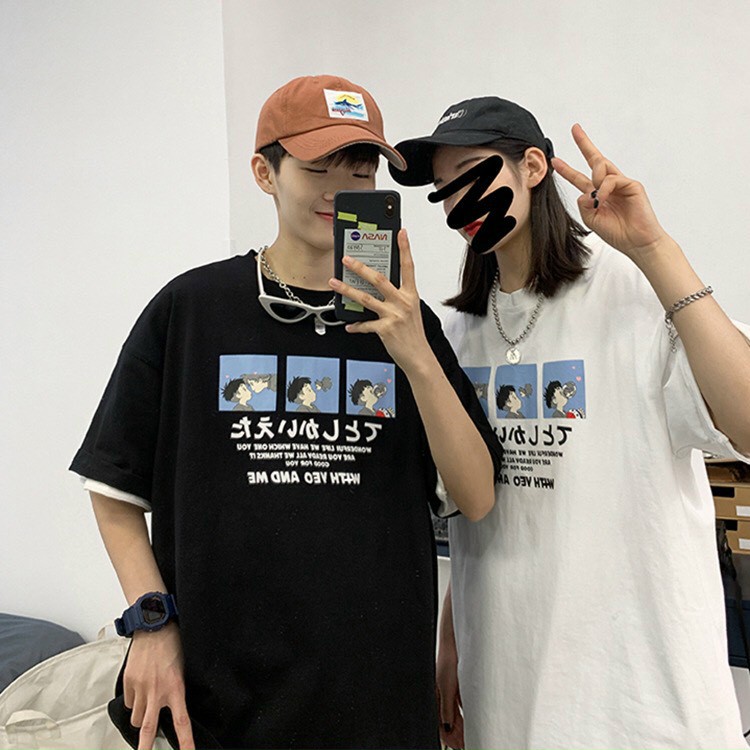 MẪU MỚI 2023  [ FULL SIZE ] Áo thun phông tay lỡ form rộng Unisex Ulzzang mặc cặp, nhóm, lớp nam nữ in loang hình