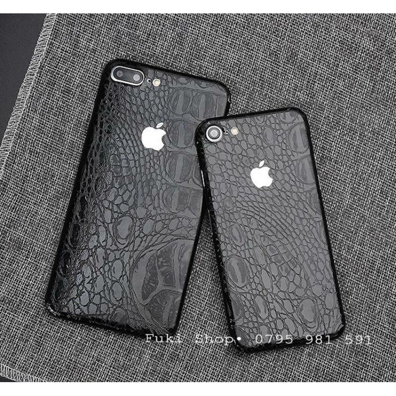 [IPHONE]Tấm dán Skin FULL viền Họa tiết da cá sấu Dành cho 5 6 7 8 6plus 7plus 8plus X XS XR XSMAX 11 PRO MAX 12 PRO MAX