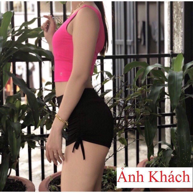 Quần đùi rút dây tập Gym, yoga, aerobic, thể thao. Quần đùi rút dây nữ chất đẹp