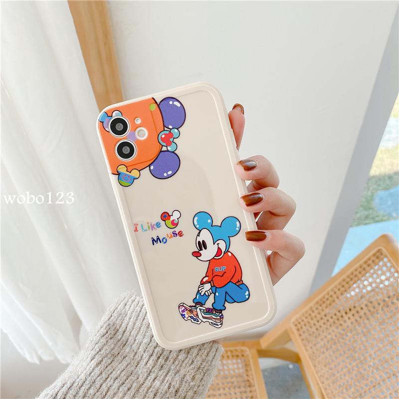 Ốp Điện Thoại Dày Chống Va Đập In Hình Chuột Mickey Minnie Cho Iphone 11 Pro Xr Xmax