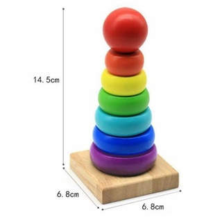 Bộ xếp tháp cầu vồng cho bé