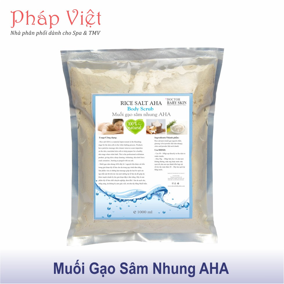 [Có Bán Sỉ] Muối Gạo Sâm Nhung AHA Doctor Baby Skin