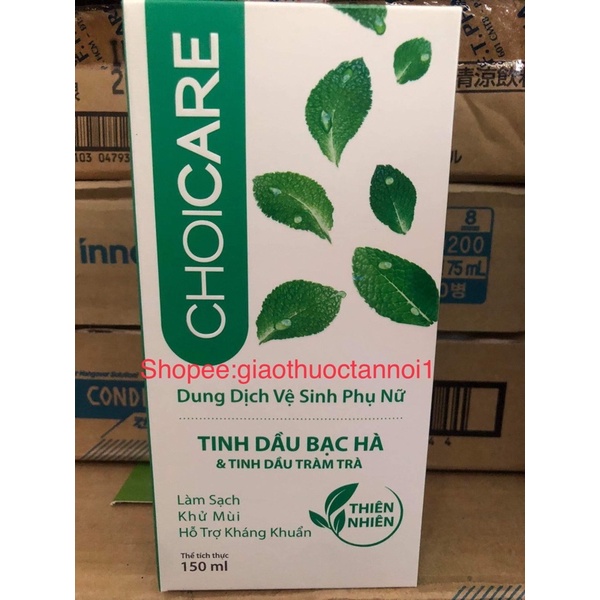 Choicare dung dịch vệ sinh phụ nữa từ tinh dầu bạc hà và tràm trà choi care