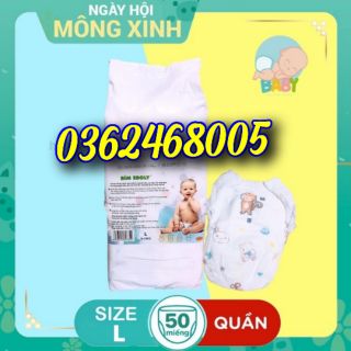 Bỉm / tã quần / bỉm quần eboly gói 50 miếng / size m/l/xl/xxl - hàng xuất nhật