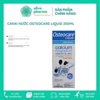 Canxi Nước Osteocare Liquid 200 ml cho trẻ còi xương, bà bầu Vitabiotics Anh Chuẩn Hàng UK