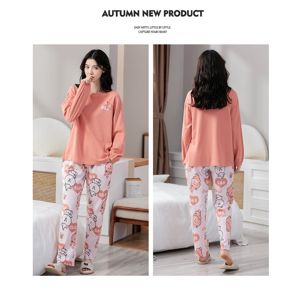 Đồ mặc nhà nữ thu đông chất cotton mịn đẹp - MH5129 | BigBuy360 - bigbuy360.vn