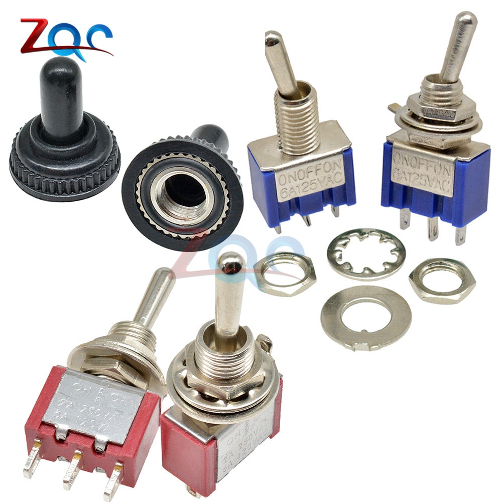 Bộ 5 Công Tắc Chuyển Đổi 3 Vị Trí Mts-103 3pin Mts103 On-Off-On 125vac 6a / 5a 250vac 2a / 3a 1 / 4 Inch