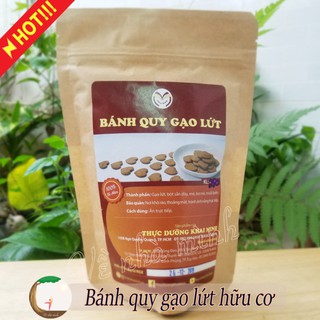 BÁNH QUY GẠO LỨT HỮU CƠ TỰ NHIÊN ĂN LIỀN ( không đường dành cho người ăn kiêng giảm cân, ăn chay, thực dưỡng khai minh )