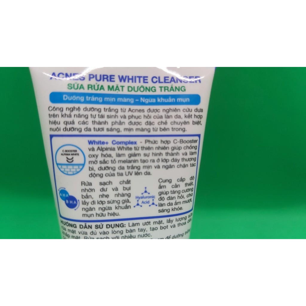 Sữa rửa mặt dưỡng trắng Acnes Pure White Cleanser 25g