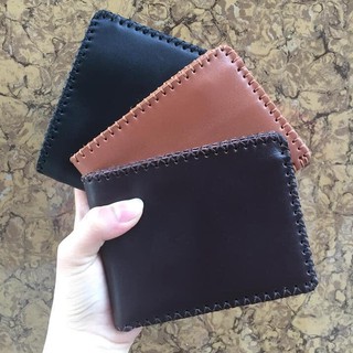 Ví Da Bò Khâu Viền Cao Cấp Da Bò Thật 100%, Ví Ngang Da Bò Nam VD200015