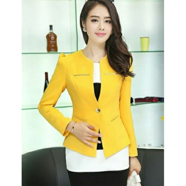 Áo vest công sở phối nẹp