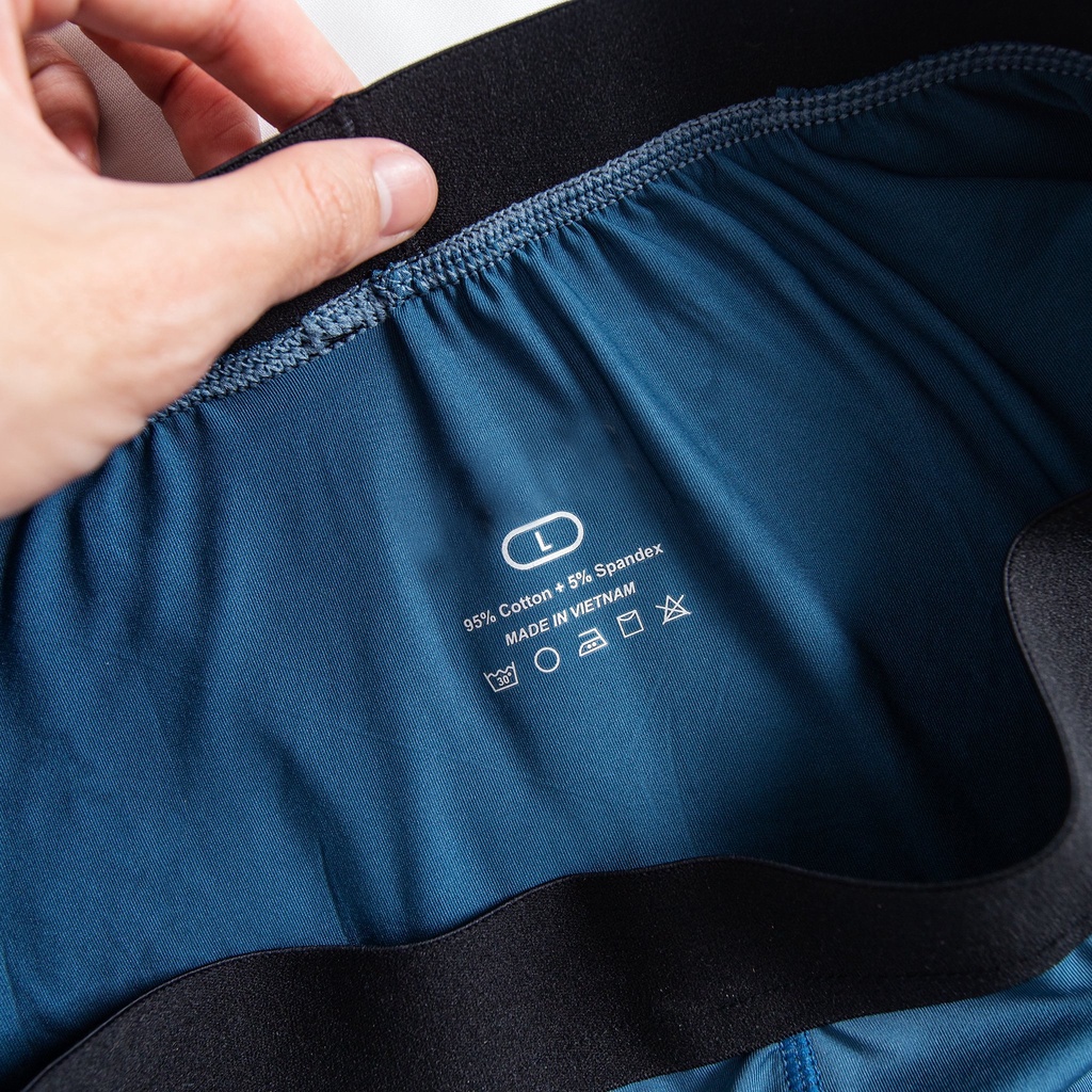Combo5 Quần Lót TOMHOWAY Nam Vải Cotton 100% Thun Lạnh Cao Cấp Màu Đen Xám xanh trắng Trơn Boxer Sịp Đùi Tam Giác