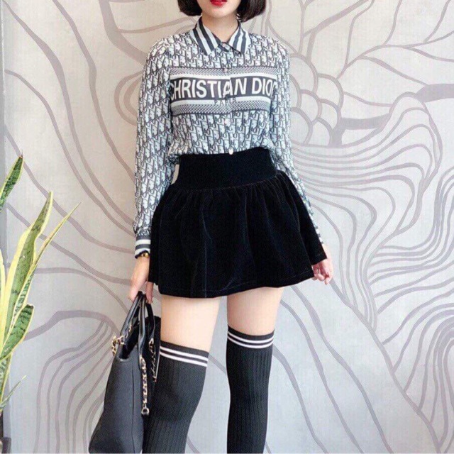 Chân váy nhung