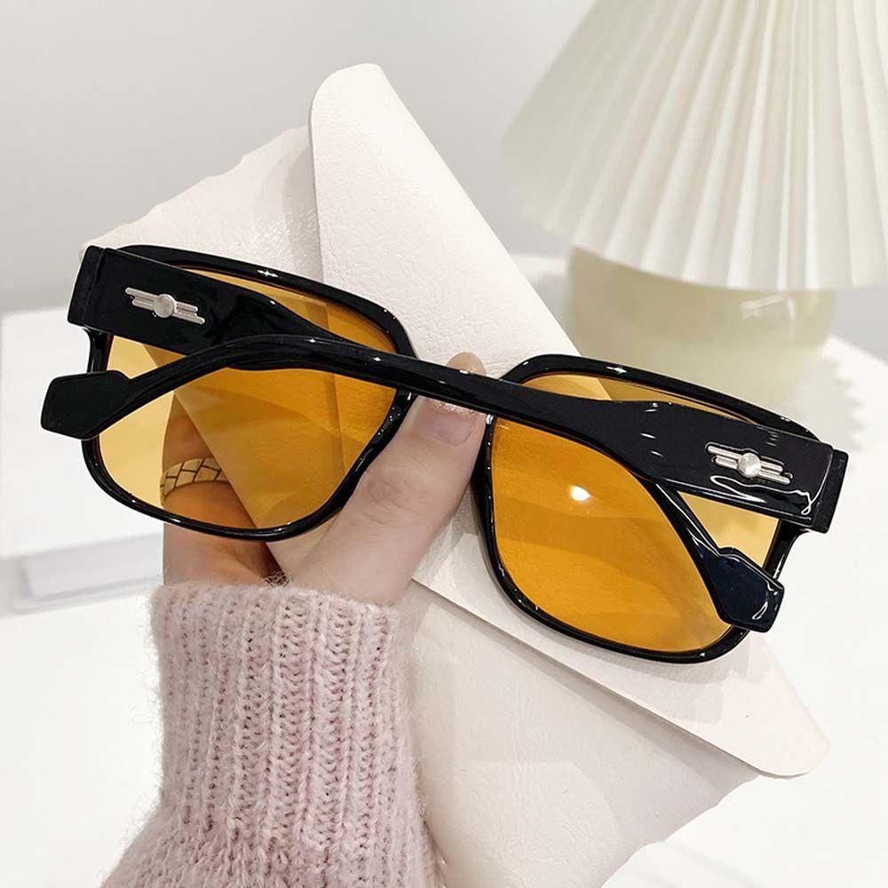 Kính Chống Tia UV400 Tròng Vuông Lớn Chống Phản Quang Thời Trang Mùa Hè
