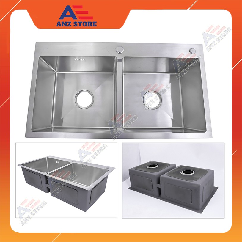 Chậu rửa chén bát  Inox SuS 304 - Đúc nguyên khối - VIAS - VA825/201 - Tặng rổ rút đựng trái cây - Xiphong đồng bộ | BigBuy360 - bigbuy360.vn