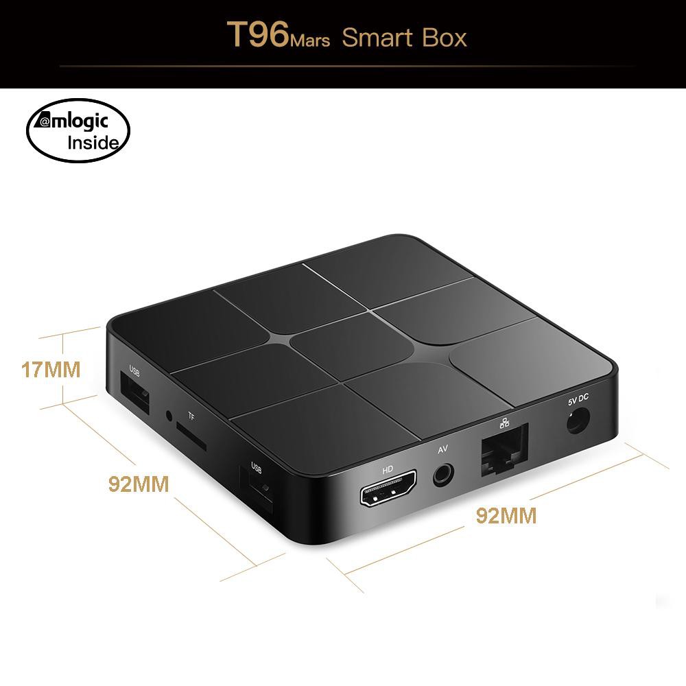 [Mã 44ELSALE2 giảm 7% đơn 300K] TV Box T96 Mars Ram 1GB Rom 8GB Amlogic S905W Android 7.1.2