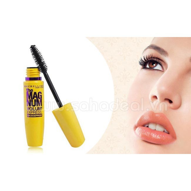 shock Mascara Làm Dày Mi Maybelline The Magnum Waterproof Mascara 9.2ml