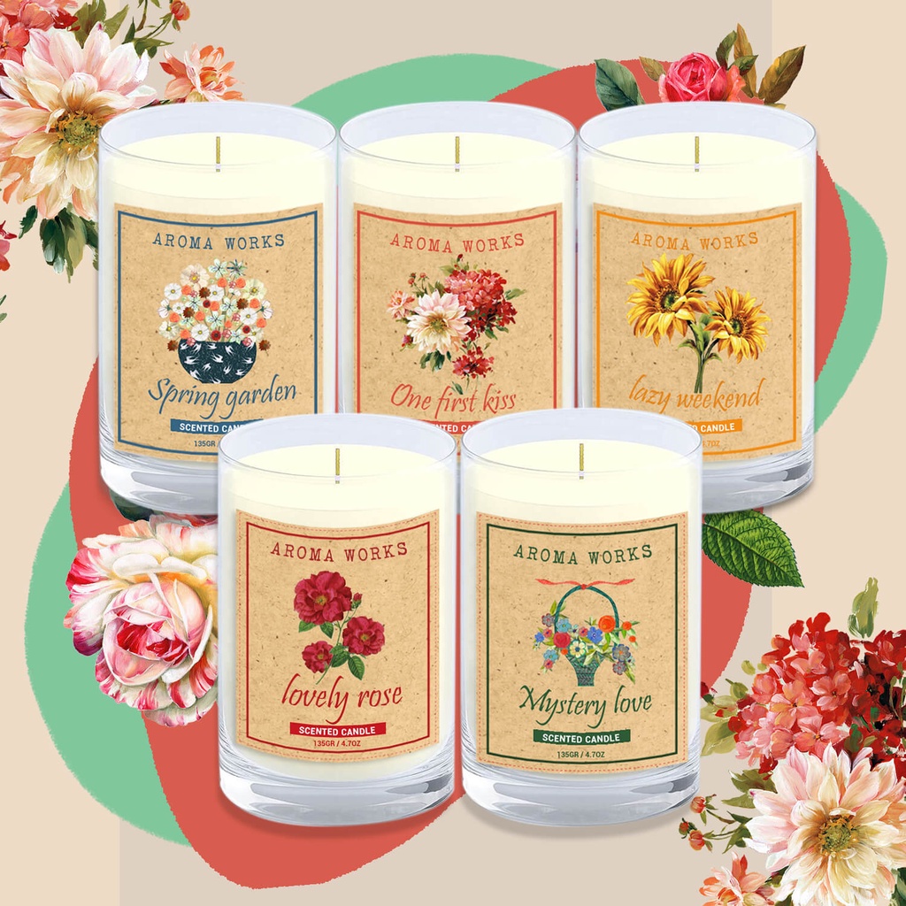 Nến Thơm Thiên Nhiên Aroma Works Natural Scented Candle - Spring Garden