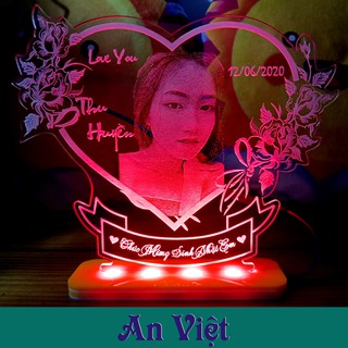 Quà sinh nhật khắc ảnh chân dung theo yêu cầu