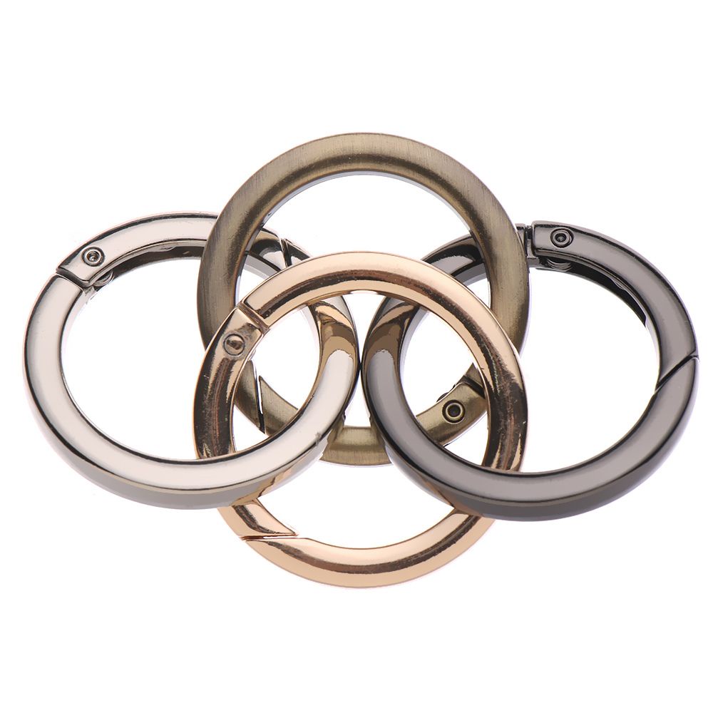 Vòng khóa hình tròn bằng hợp kim kẽm chắc chắn 19 / 25 / 32 / 38mm dùng mở rộng dây đeo túi