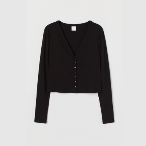 Áo Khoác Cardigan Tay Dài Madela Khuy Cúc Nhẹ Nhàng Thanh Lịch, Áo Cardigan Khoác Ngoài Thu Đông Dáng Ngắn