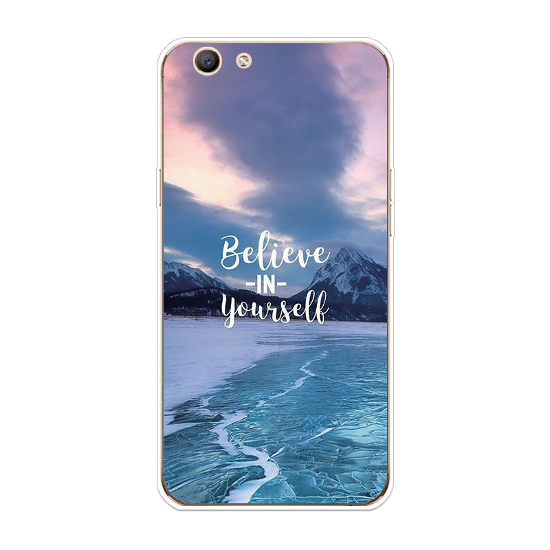 1Ốp lưng TPU mềm Oppo A71 A73 A77 A83 A1 F5 phong cảnh hoa văn | BigBuy360 - bigbuy360.vn