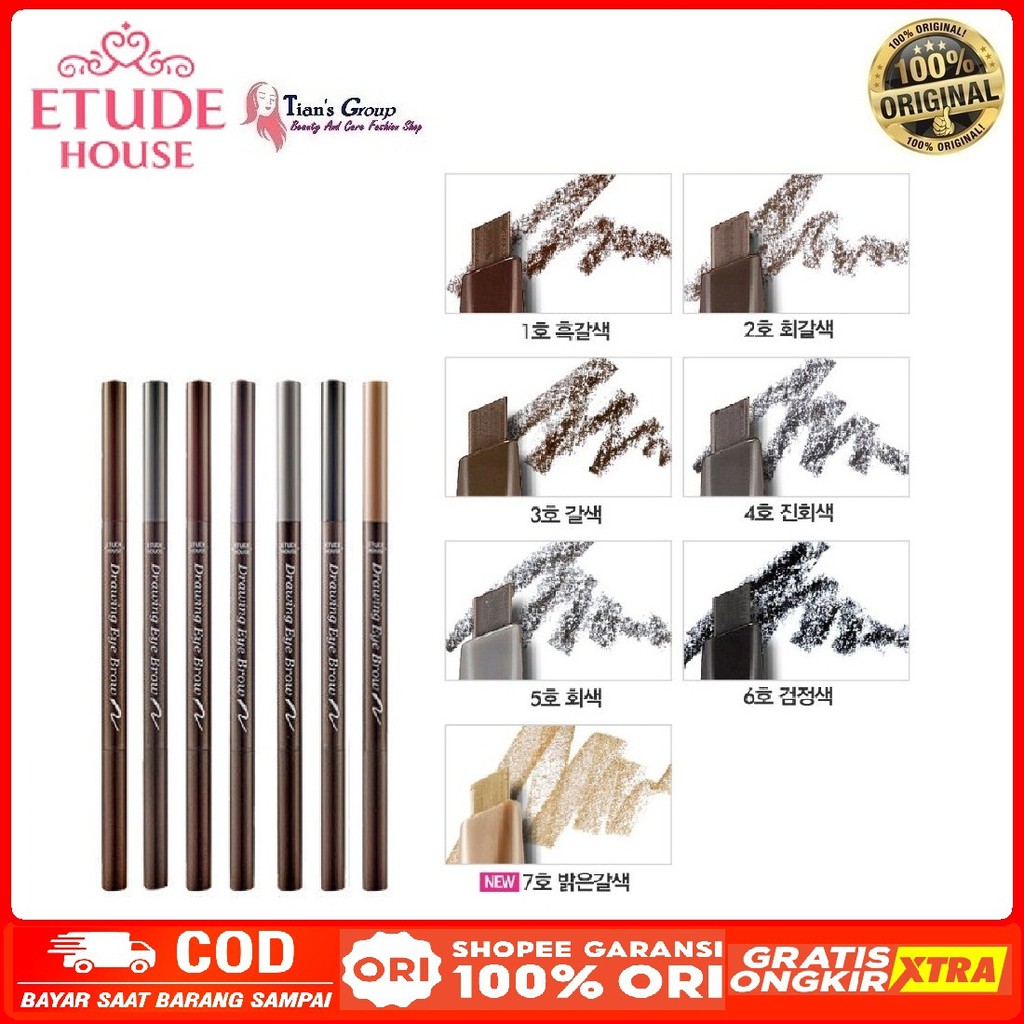 Etude House (Hàng Mới Về) Chì Kẻ Lông Mày 7 Màu Tùy Chọn Phong Cách Hàn Quốc