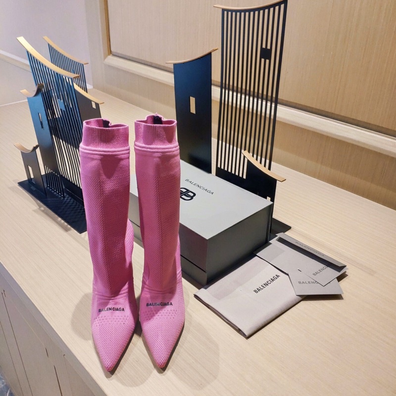 Bốt thời trang cổ cao gót cao 9cm mũi nhọn thương hiệu Balenciaga 2022 cao cấp có 4 màu