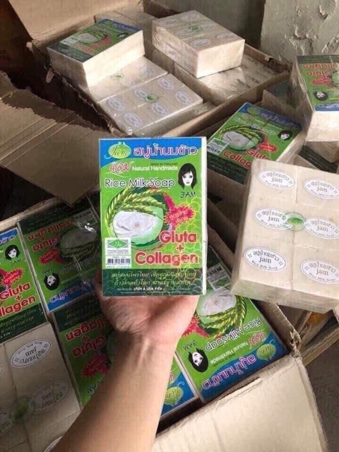 VỈ 12 BÁNH XÀ PHÒNG GẠO DƯỠNG TRẮNG DA THÁI LAN