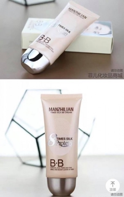 Kem nền Hàn Quốc BB cream collagen MANZHILIAN 8 time silk protein làm trắng da tinh chất tơ tằm-HA11BBMZ