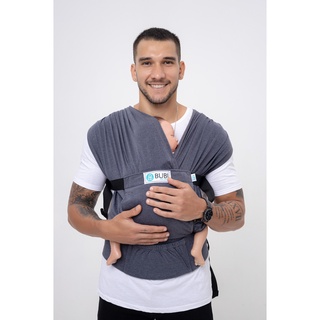 Địu vải bubi gen 3 - xám chì - cotton 35%