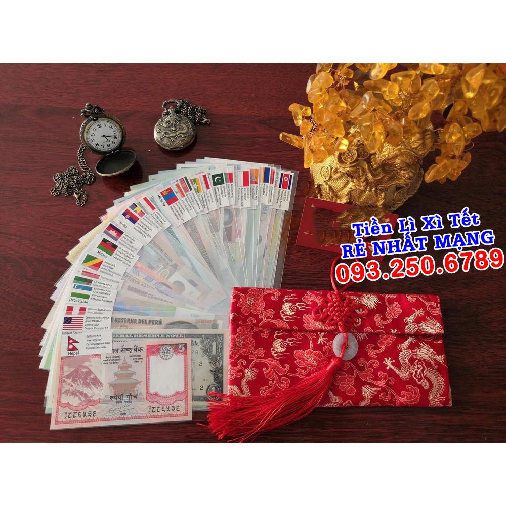 BỘ TIỀN 52 TỜ 28 QUỐC GIA KÈM BAO GẤM (TN) - Quà Tết 2022