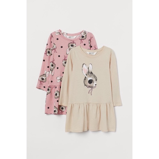 Set váy thỏ bé gái hm