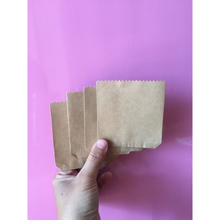 100 túi kraft răng cưa kt:8x8cm
