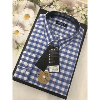 ÁO SƠ MI NAM DÀI TAY OWEN KẺ CARO XANH BLUE AR20645