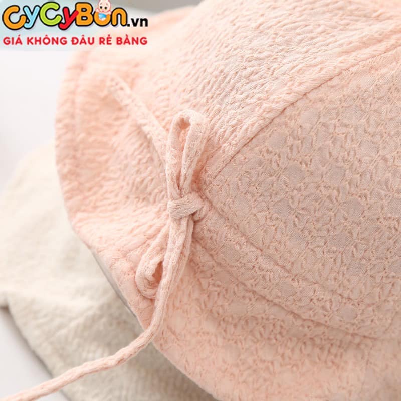 Mũ Nón Rộng Vành Tai Bèo Cho Bé Gái Kiểu Tai Thỏ Nhỏ Đính Nơ Ren Siêu Kute