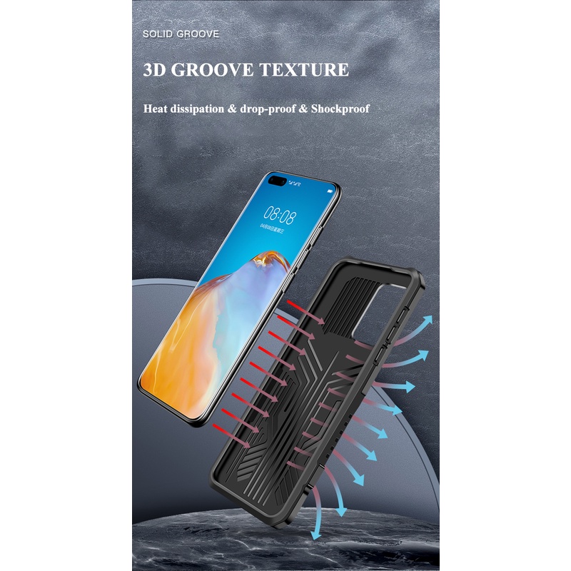 Ốp Điện Thoại Chống Sốc Có Giá Đỡ Cho Huawei P40 P40 Pro P30 Lite Y9 Yrime Y7 Pro Y5 2019