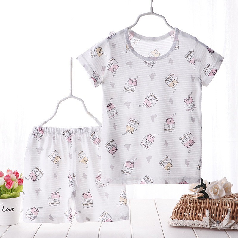 Bộ Đồ Cotton Sợi Tre Quảng Châu 18 Màu Cho Bé