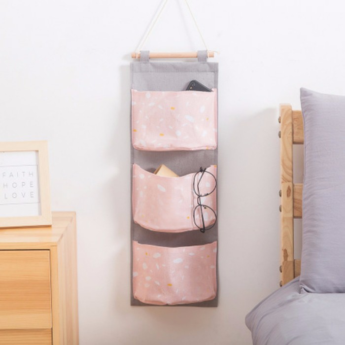 Túi Vải Treo Tường Đa Năng 3 Ngăn vải Oxford (size 19x54 cm) | BigBuy360 - bigbuy360.vn