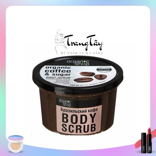 Tẩy da chết BODY Organic Coffr &amp; Sugar Nga chính hãng