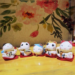 BỘ 5 TƯỢNG MÈO NEKO-MANEKI