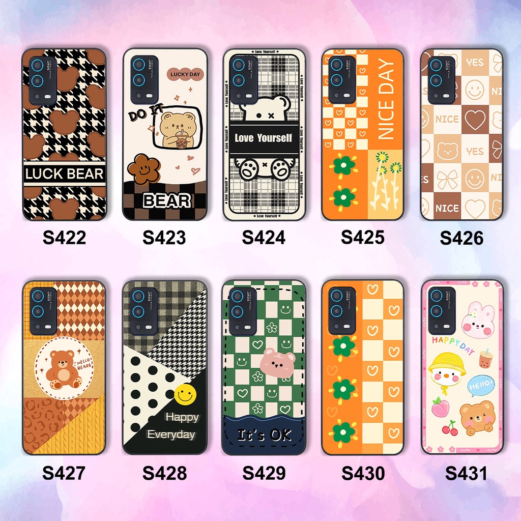 Ốp lưng Oppo A55 happy day, gấu bear dễ thương - BỀN - ĐẸP -BAO GIÁ TOÀN THỊ TRƯỜNG